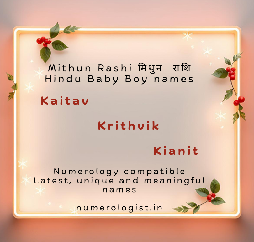 Mithun Rashi, Hindu Baby Boy Names 1 mithun rashi baby boy names numerology